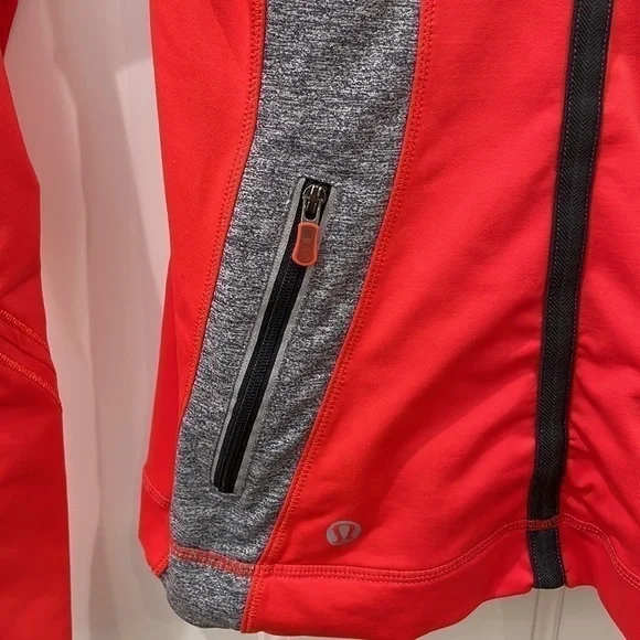 Lululemon Run: Cross Train Pullover Hooded Top—Red-Black -Gray—Barely Worn—4 - Picture 6 of 8